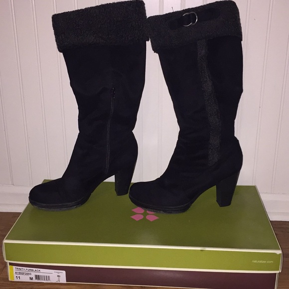Stunning Natralizer Trinity Furblack Kneehigh Boot - Picture 2 of 5